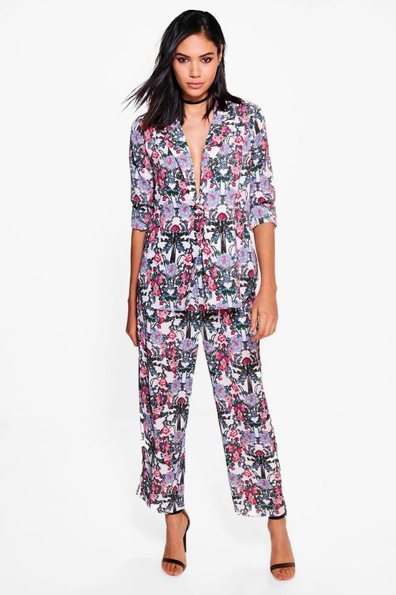 Jenna Botanical Floral Woven Pyjama Style Co-Ord
